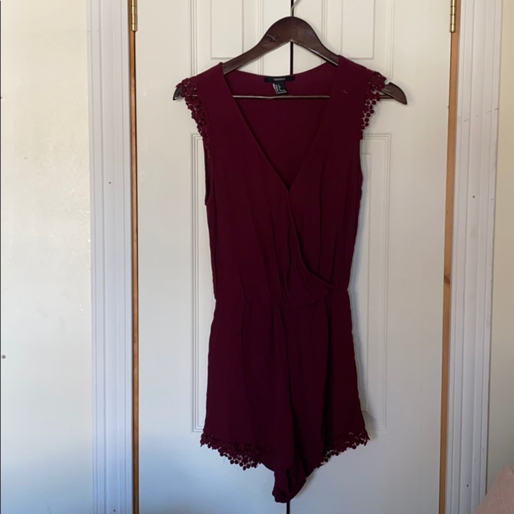 Burgundy Romper